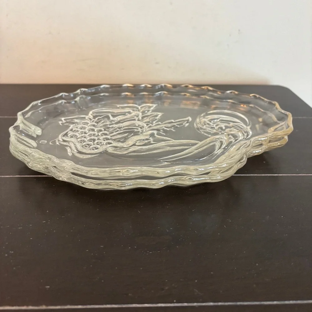 Vintage Federal Glass Cornecopia Luncheon Plates | Set of 2 Plates Only‎